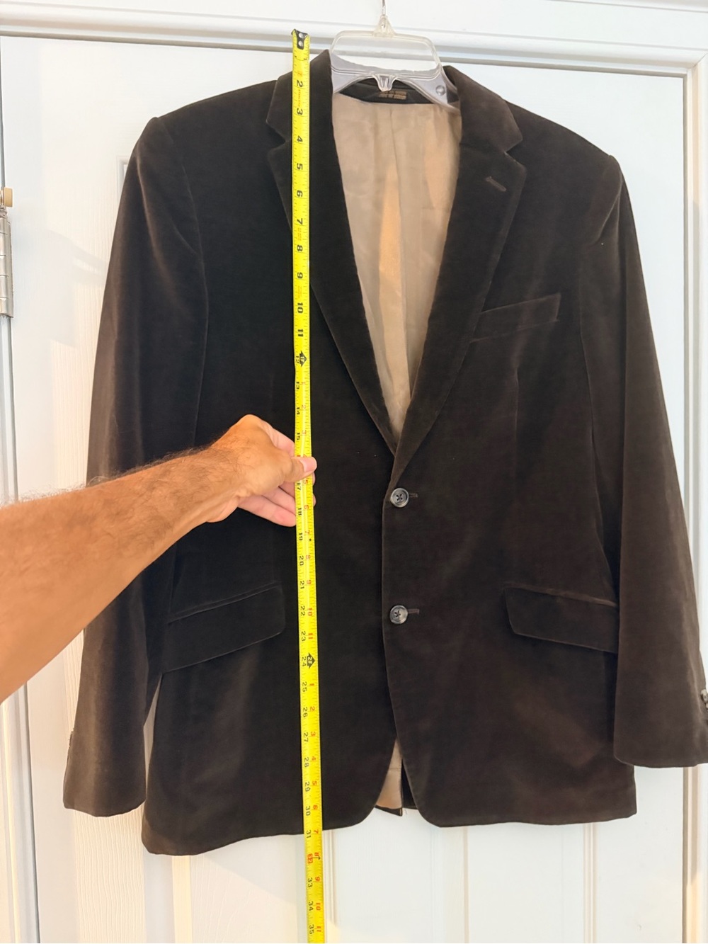 Men's Size 40S "Banana Republic" Brown Velvet Two-Button Sport Coat GUC - Picture 5 of 8